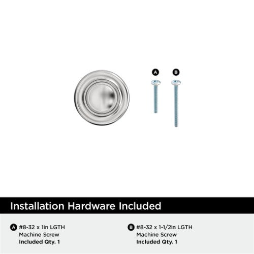Inspirations Zinc Polished Chrome Cabinet Knob 6