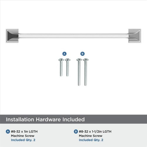 Exceed Zinc Polished Chrome Cabinet Pull 24