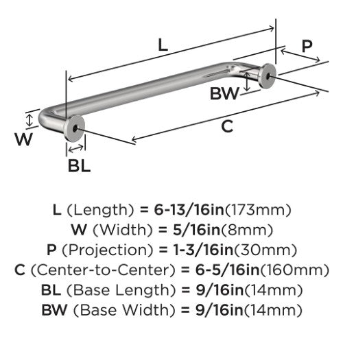 Factor Zinc Polished Chrome Cabinet Pull 12