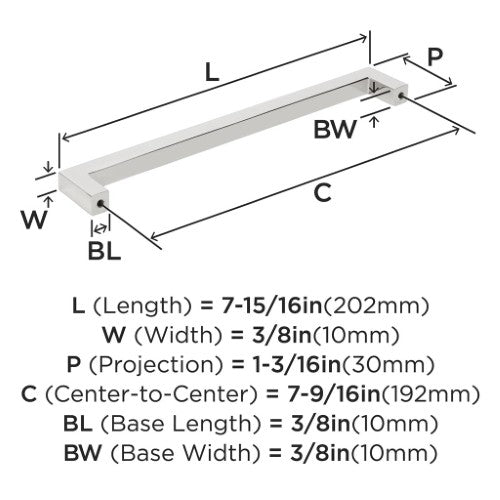 Monument Aluminum Polished Chrome Cabinet Pull 15