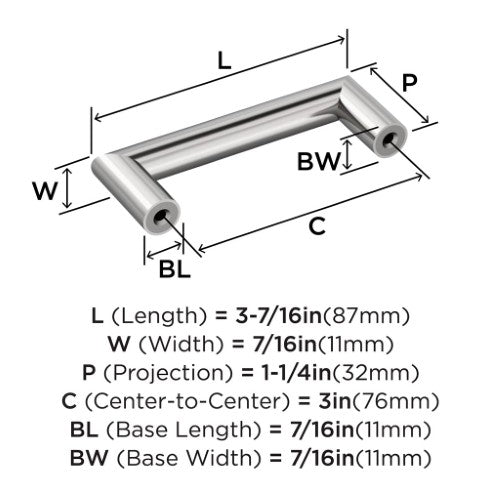 Revolve Stainless Steel Polished Chrome Cabinet Pull 8