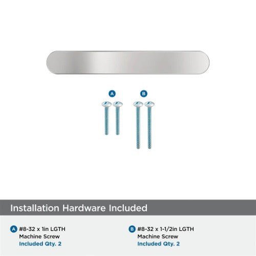 Rift Zinc Polished Chrome Cabinet Pull 9