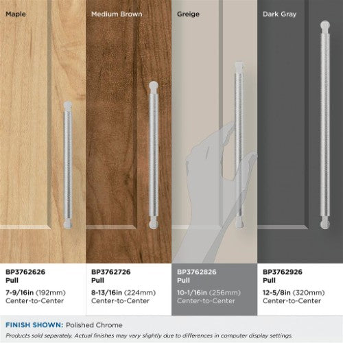 Balata Zinc Polished Chrome Cabinet Pull 34