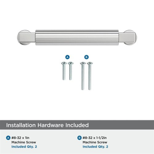 Ballard Zinc Polished Chrome Cabinet Pull 20