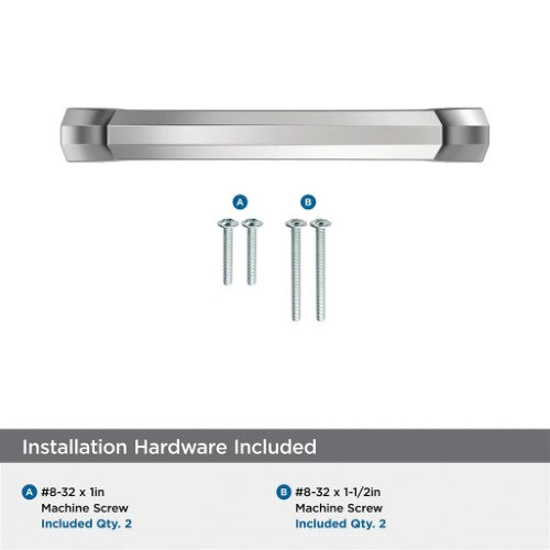 Bellamy Zinc Polished Chrome Cabinet Pull 18