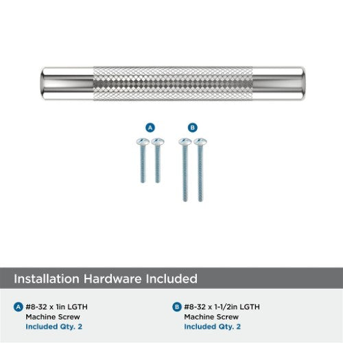 Bronx Zinc Polished Chrome Cabinet Pull 3