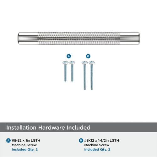 Bronx Zinc & Stainless Steel Polished Chrome Cabinet Pull 13