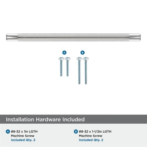 Bronx Zinc & Stainless Steel Polished Chrome Cabinet Pull 11