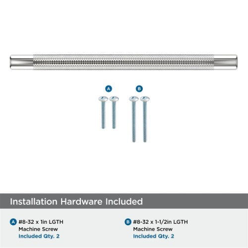 Bronx Zinc & Stainless Steel Polished Chrome Cabinet Pull 15