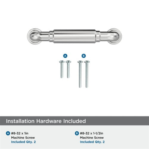 Coble Zinc Polished Chrome Cabinet Pull 17