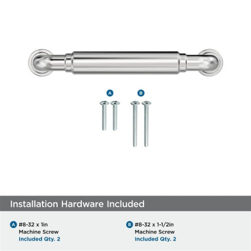 Coble Zinc Polished Chrome Cabinet Pull 18