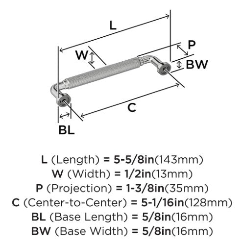 Collet Zinc Polished Chrome Cabinet Pull 11