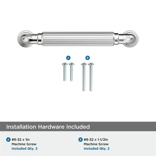 Cowrie Zinc Polished Chrome Cabinet Pull 18