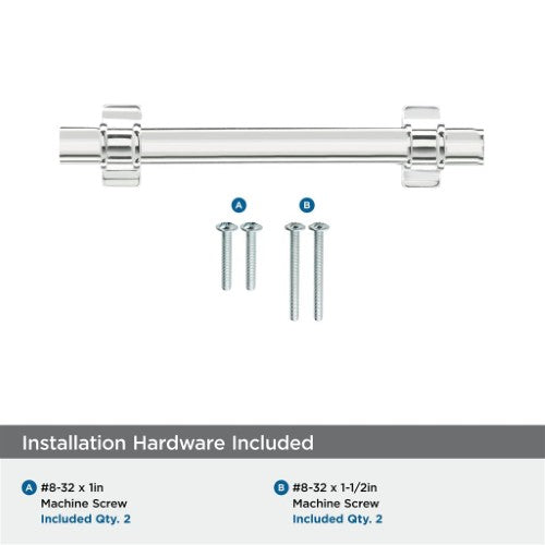 Davenport Zinc Polished Chrome Cabinet Pull 39