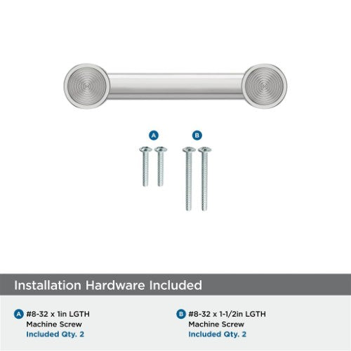 Dupont Circle Zinc Polished Chrome Cabinet Pull 20
