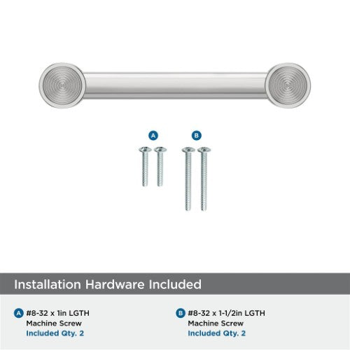 Dupont Circle Zinc Polished Chrome Cabinet Pull 21