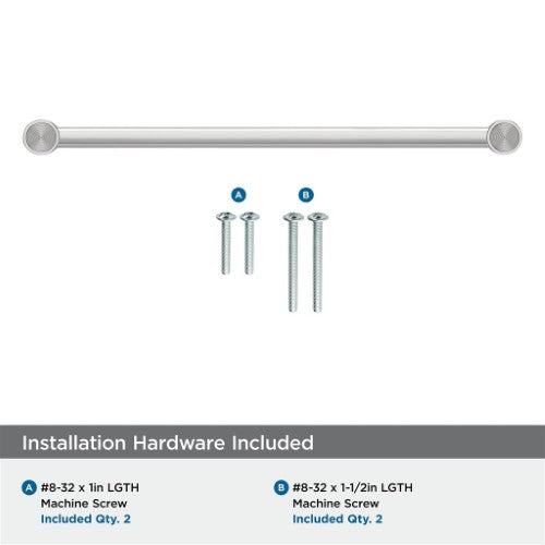 Dupont Circle Zinc Polished Chrome Cabinet Pull 18