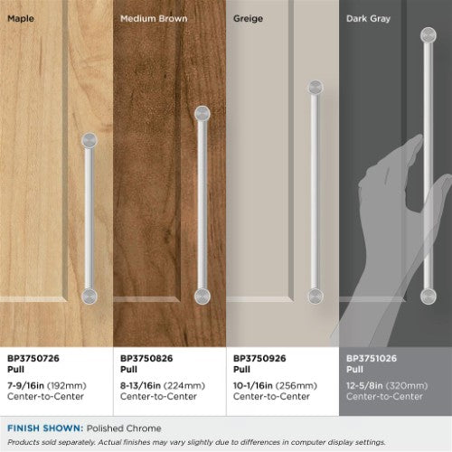 Dupont Circle Zinc Polished Chrome Cabinet Pull 26