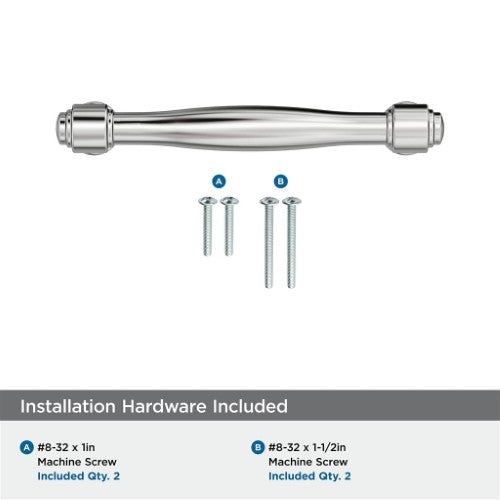 Enlivity Zinc Polished Chrome Cabinet Pull 18