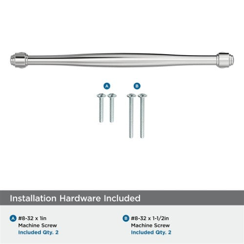 Enlivity Zinc Polished Chrome Cabinet Pull 21