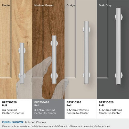 Everett Zinc Polished Chrome Cabinet Pull 31