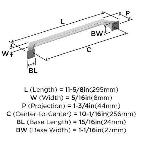 Exceed Zinc Polished Chrome Cabinet Pull 14