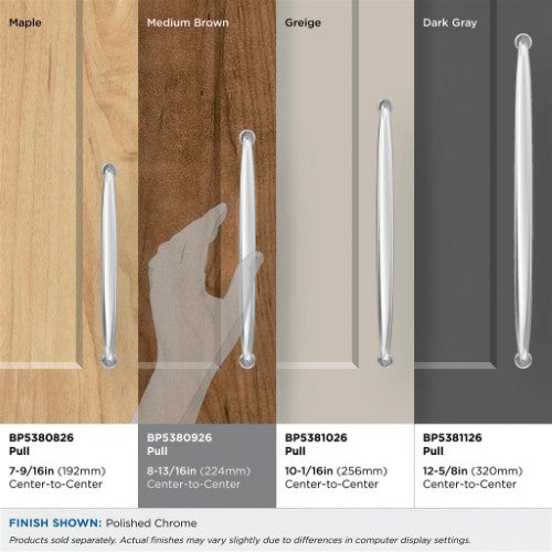 Kane Zinc Polished Chrome Cabinet Pull 32