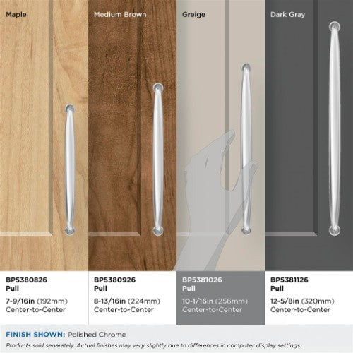 Kane Zinc Polished Chrome Cabinet Pull 29