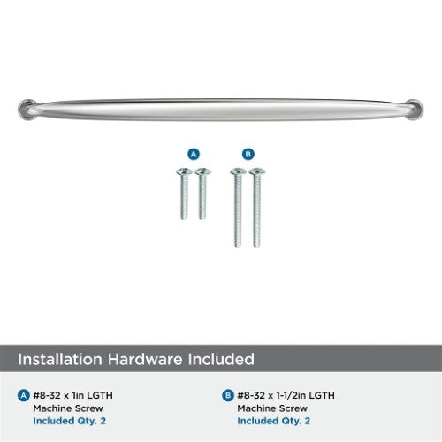 Kane Zinc Polished Chrome Cabinet Pull 21
