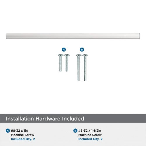 Merced Zinc Polished Chrome Cabinet Pull 17