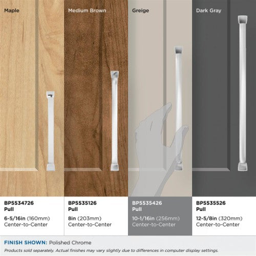 Revitalize Zinc Polished Chrome Cabinet Pull 25