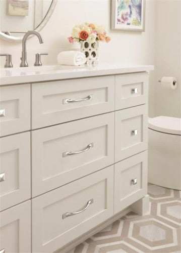 Uprise Zinc Polished Chrome Cabinet Pull 11