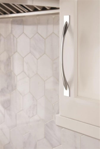 Uprise Zinc Polished Chrome Cabinet Pull 8