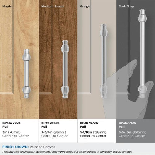 Winsome Zinc Polished Chrome Cabinet Pull 38