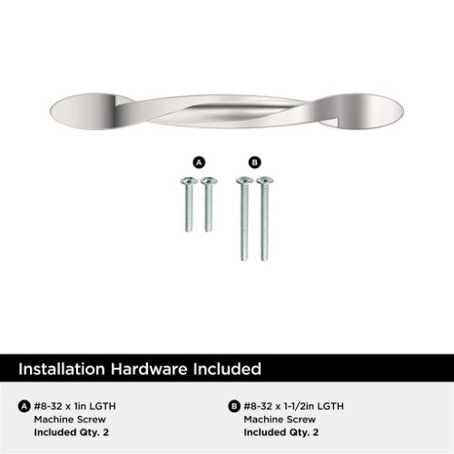 Intertwine Aluminum Polished Chrome Cabinet Pull 10