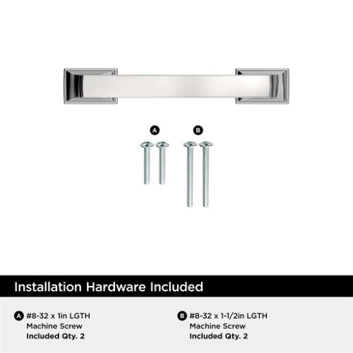 Incisive Zinc Polished Chrome Cabinet Pull 9