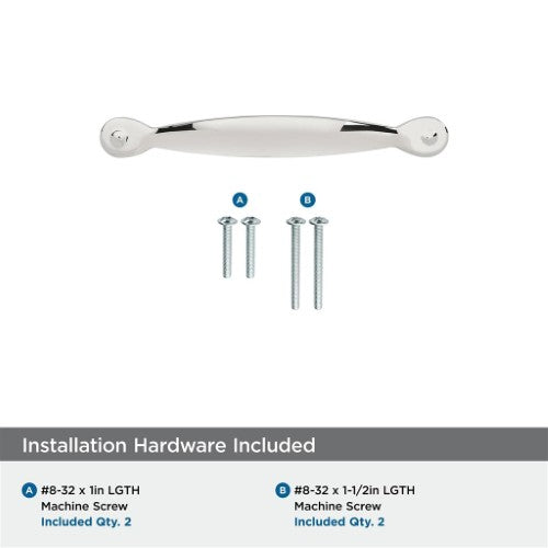 Inspirations Zinc Polished Chrome Cabinet Pull 9