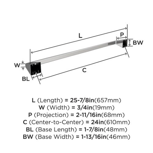Blackrock Zinc & Stainless Steel Chrome Towel Bar 6