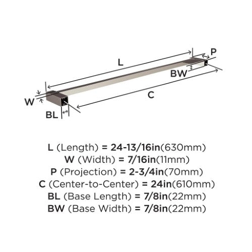 Monument Zinc & Stainless Steel Chrome Towel Bar 6