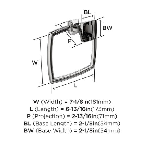 Revitalize Zinc Chrome Towel Ring 2