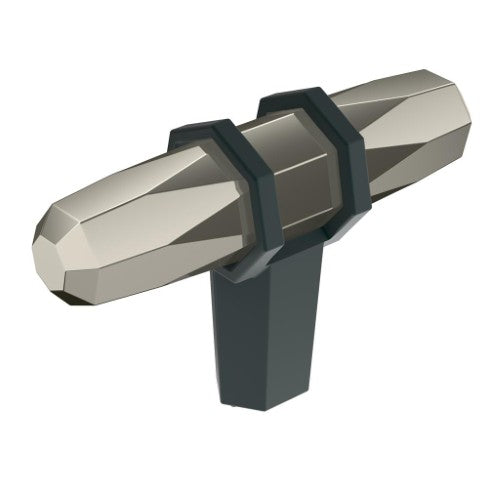 London Zinc Polished Nickel / Black Bronze Cabinet Knob 1