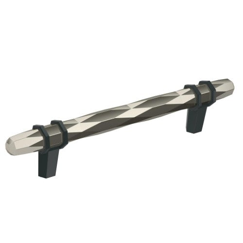 London Zinc Polished Nickel / Black Bronze Cabinet Pull 4