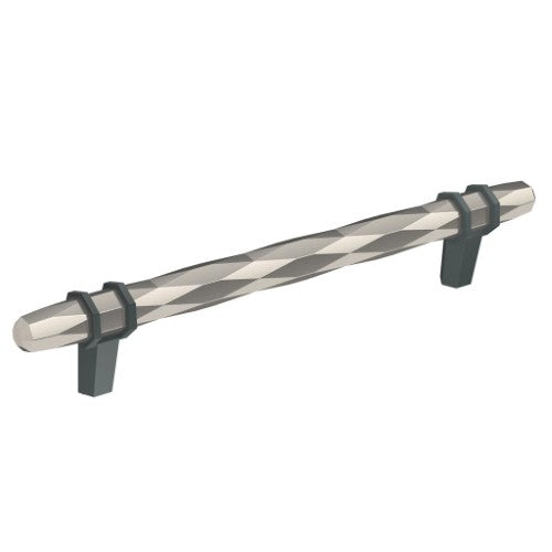London Zinc Polished Nickel / Black Bronze Cabinet Pull 5