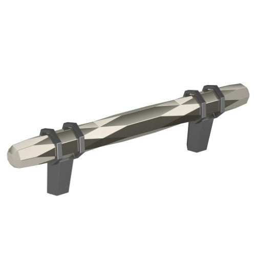 London Zinc Polished Nickel / Black Chrome Cabinet Pull 3