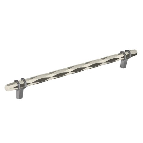 London Zinc Polished Nickel / Black Chrome Cabinet Pull 2