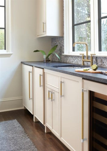 Esquire Zinc Polished Nickel / Champagne Bronze Cabinet Pull 4