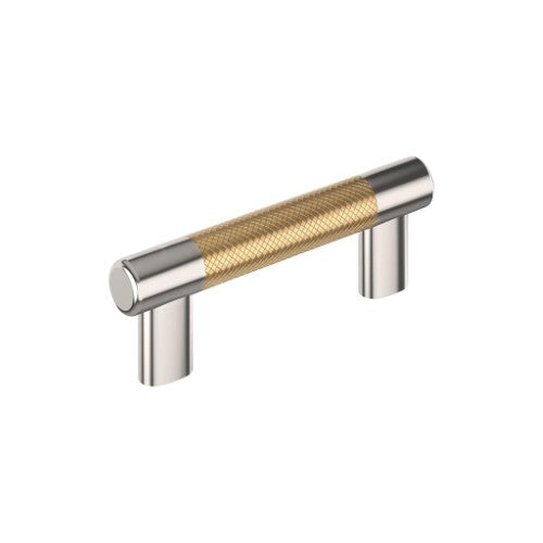 Esquire Zinc Polished Nickel / Champagne Bronze Cabinet Pull 1