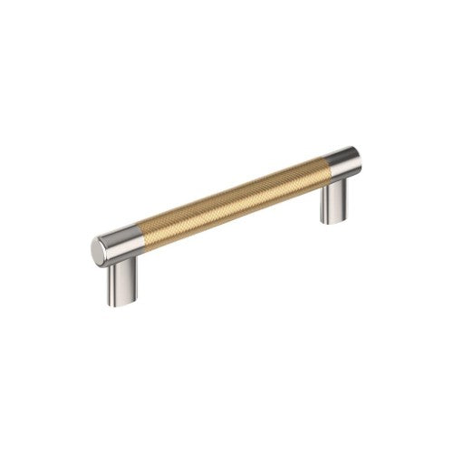 Esquire Zinc & Stainless Steel Polished Nickel / Champagne Bronze Cabinet Pull 4