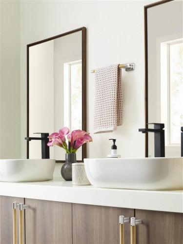 Esquire Zinc & Stainless Steel Polished Nickel / Champagne Bronze Towel Bar 5