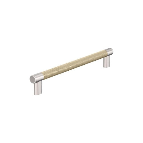 Esquire Zinc & Stainless Steel Polished Nickel / Golden Champagne Appliance Pull 1